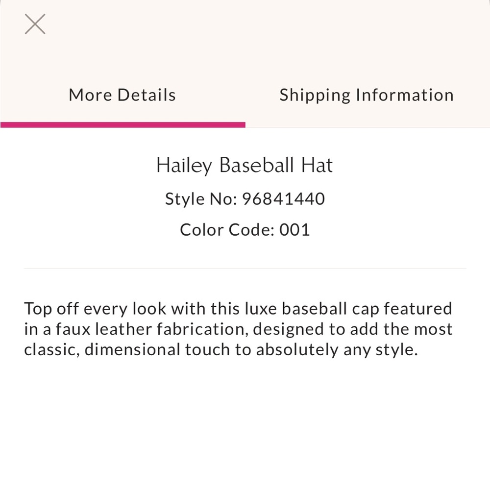 NWOT Free People Hailey Baseball Hat Faux Leather Black - Picture 4 of 7